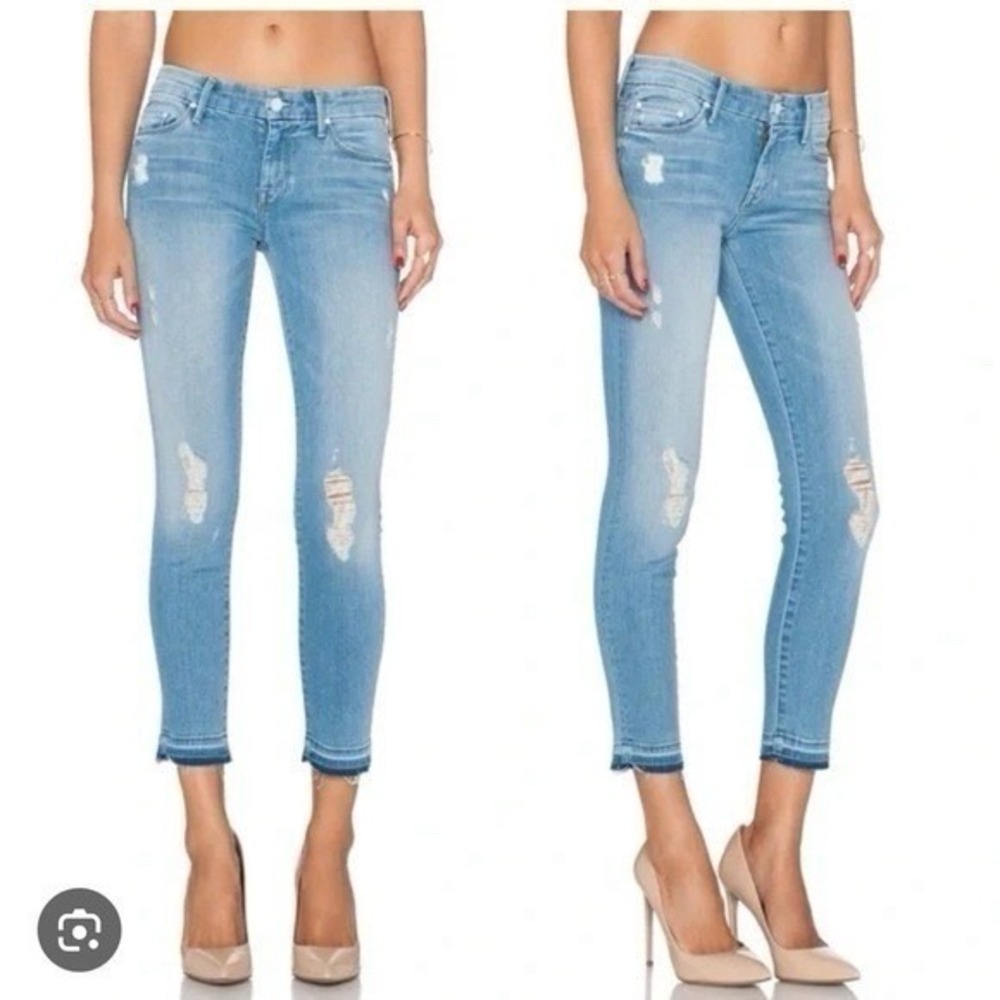 Mother Denim Jeans Undone Hem Looker Crop in Cliffhanger Size 29